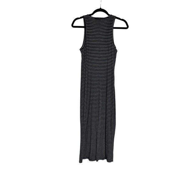 Marine Layer Lexi Rib Daytime Midi Dress Bodycon Navy White Stripe Size medium - Picture 7 of 7